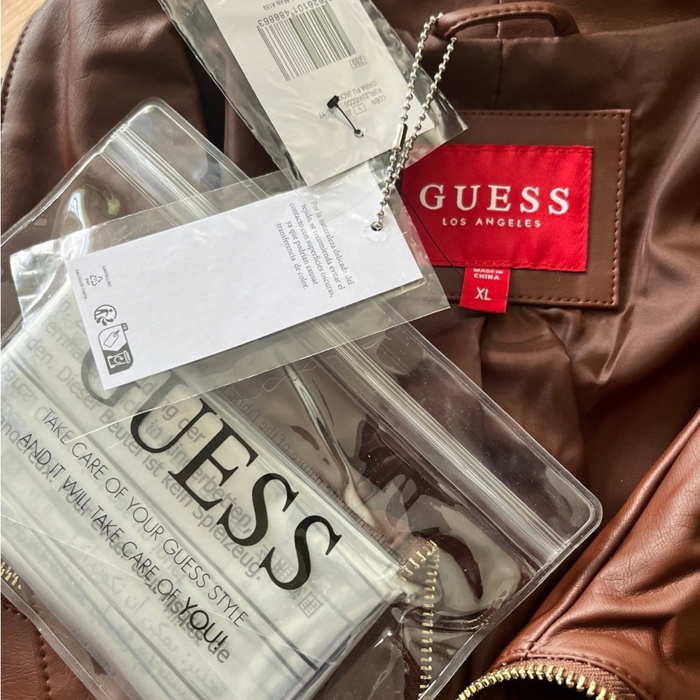 Guess Dark Brown Leather Jacket - image 4